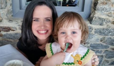 Courtney Donohoe with her daughter, Sloane Bromley